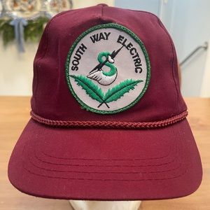 VINTAGE Yupoong Brand South Way Electric Hat Snapback Mens With Rope Brim